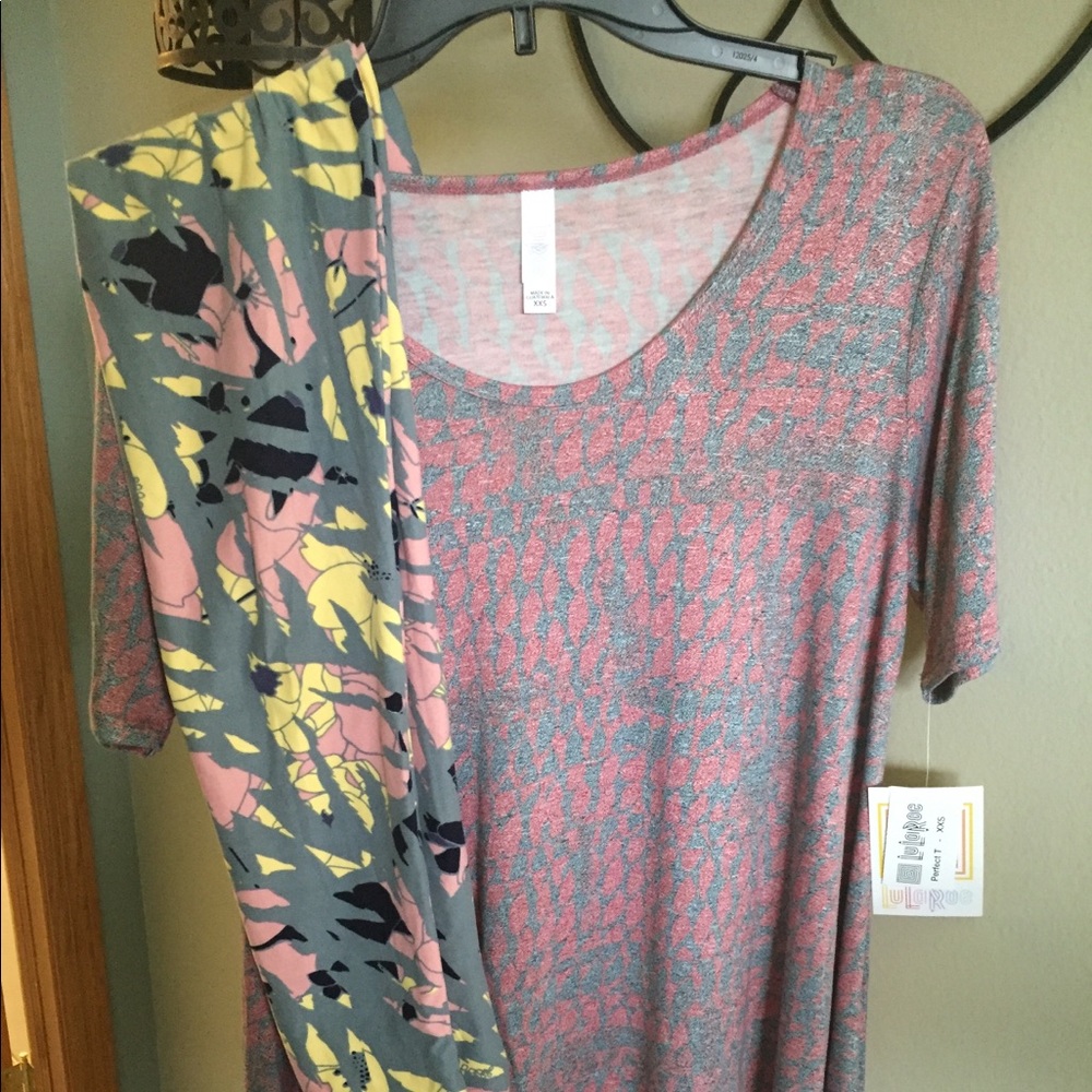 NWT LLR Perfect T and OS leggings